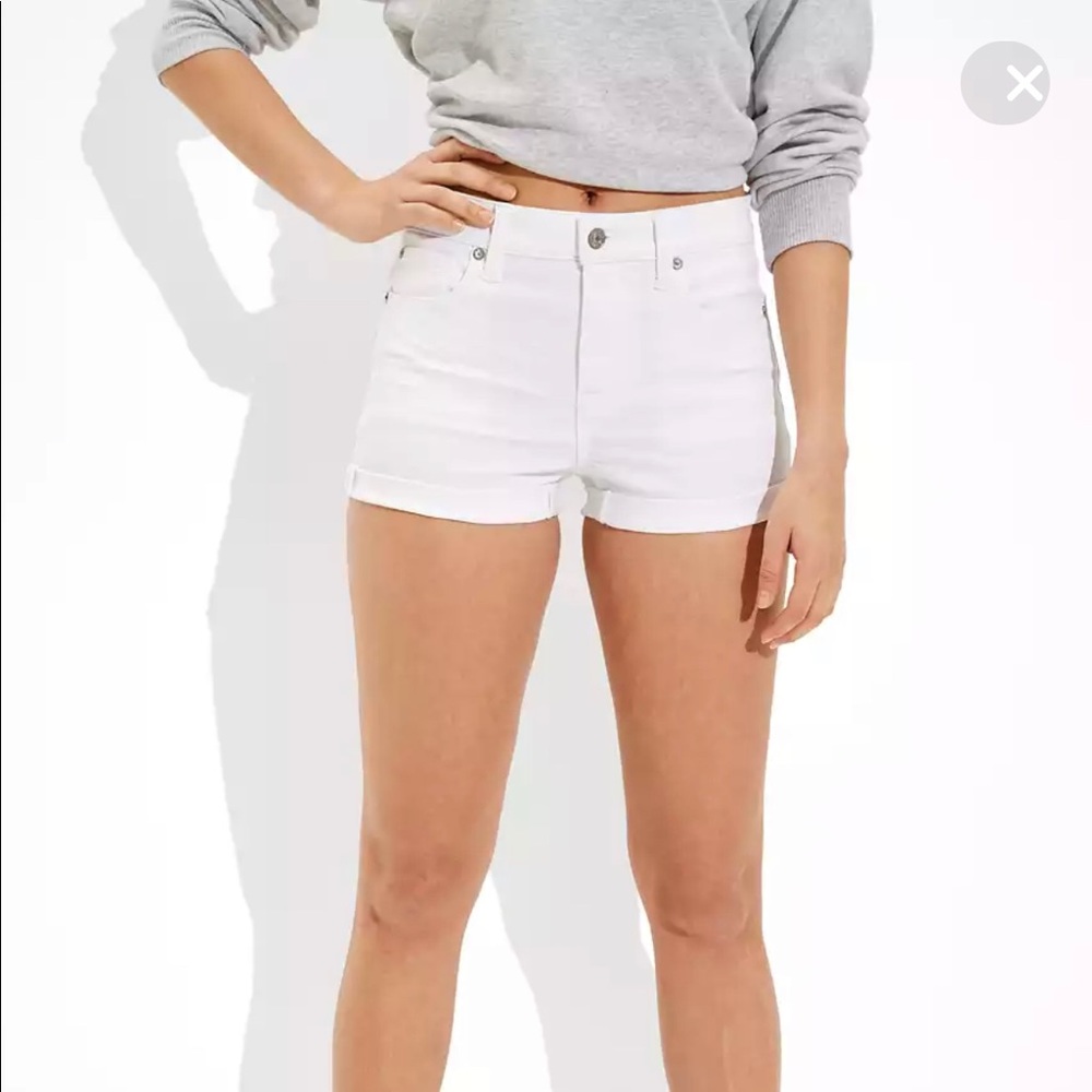 AE White Denim Shorts